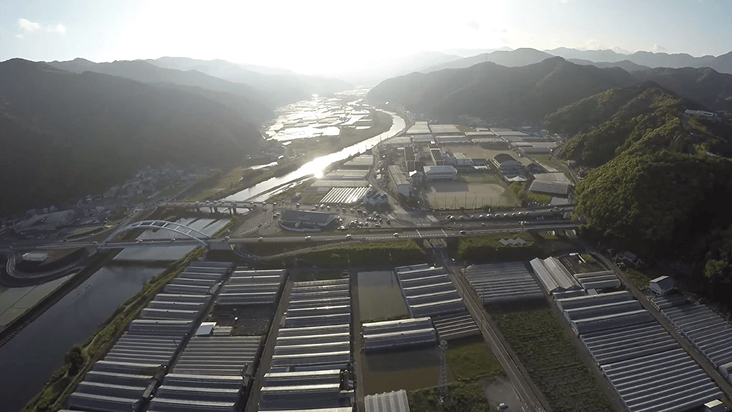 須崎市にある会社付近の空撮